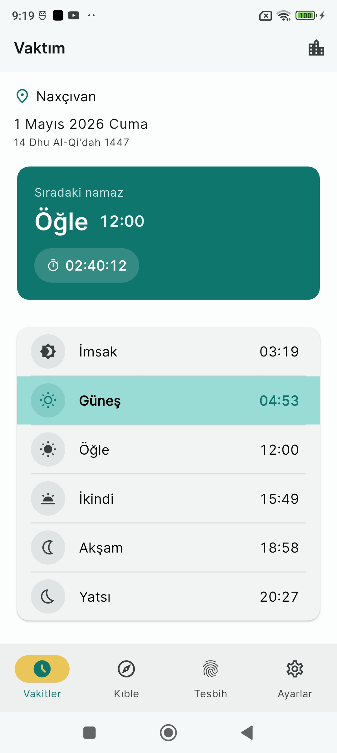 Vaxtım screenshot 1